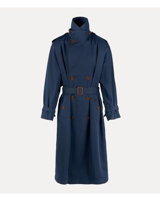 Vivienne Westwood Blue Graziano Storm Trench Coat