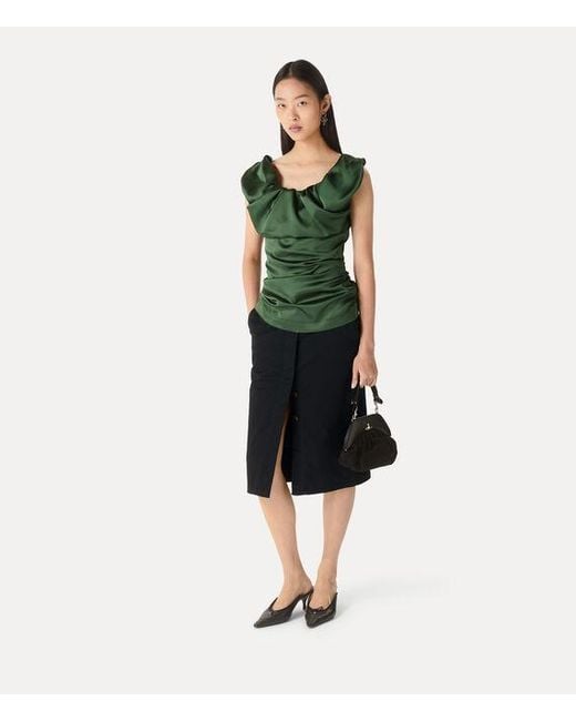 Vivienne Westwood Green Ginnie Draped Top