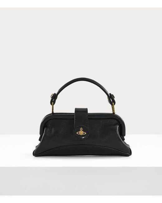 Vivienne Westwood Black Abbey Large Phone Bag Leather