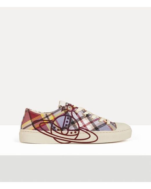 Vivienne Westwood Multicolor Low Top Plimsoll Tartan Canvas