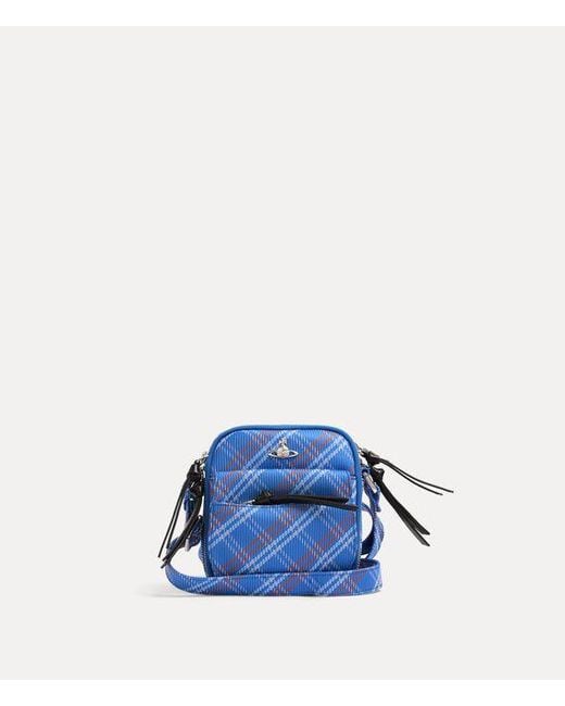 Vivienne Westwood Blue Eton Small Crossbody Stuart Check