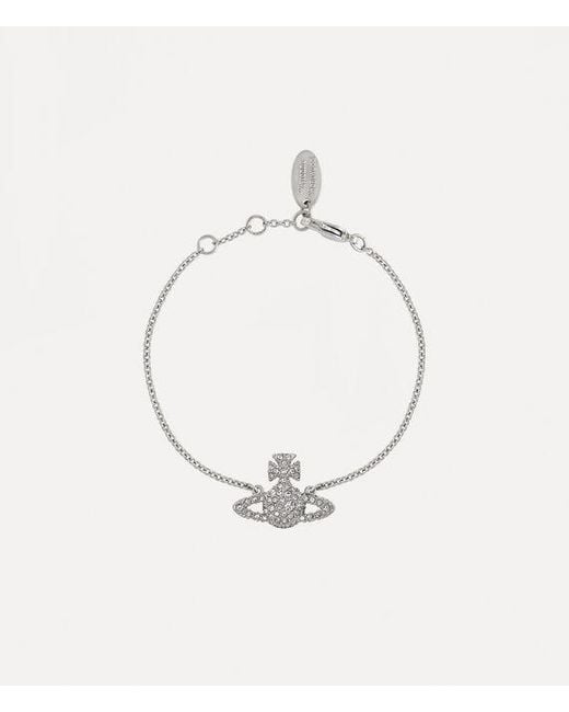 Vivienne Westwood White Grace Bas Relief Bracelet Cubic Zirconia