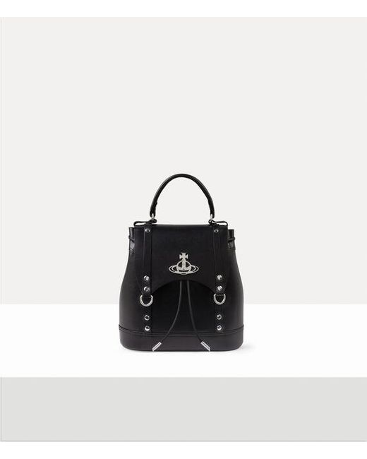 Vivienne Westwood Black Small Max Backpack Smooth Leather