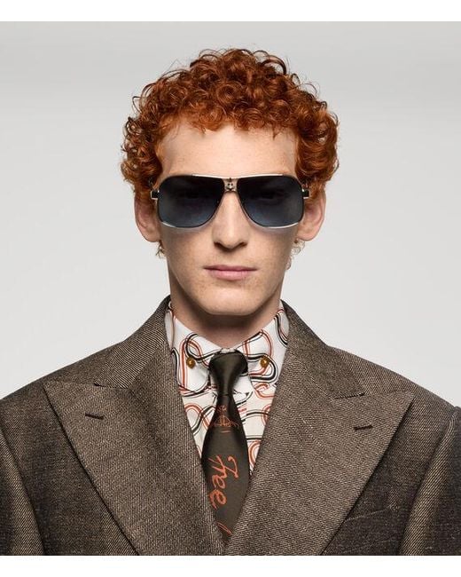 Vivienne Westwood Blue Keith Sunglasses Stainless for men