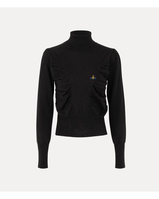 Vivienne Westwood Black Pamela High Neck Jumper Wool
