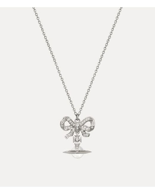 Vivienne Westwood Octavie Pendant Necklace Platinum-white-clear-cz Platinum-white-clear-cz Women
