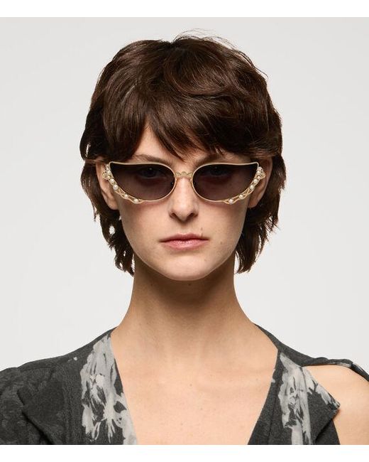 Vivienne Westwood Yellow Piccadilly Sunglasses Metal