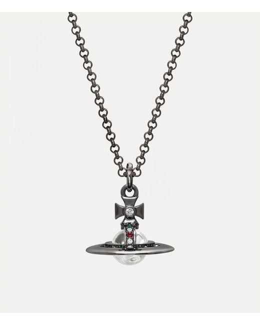Vivienne Westwood White New Tiny Orb Pendant Necklace Swarovski Crystals