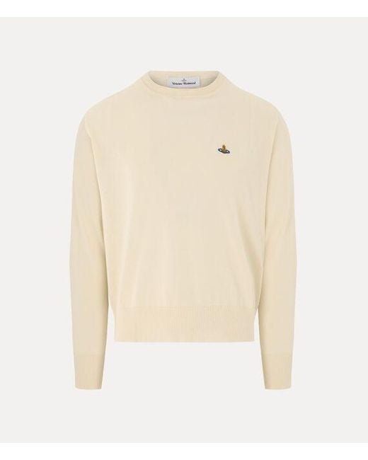 Vivienne Westwood Natural Alex Round Neck Sweater Mako' Cotton for men