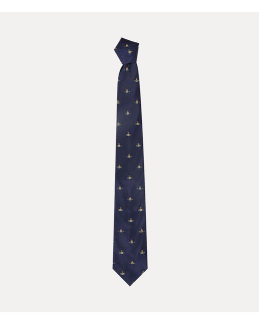 Vivienne Westwood Blue Tie Cm.8.5 Multi Orb for men