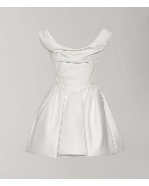 Vivienne Westwood Natural Mini Bagatelle Dress Recycle Dbl Duchesse