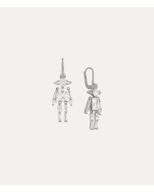 Vivienne Westwood White Issa Earrings Cubic Zirconia