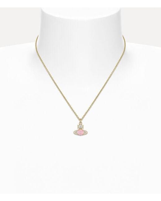 Vivienne Westwood White Ondina Pendant Necklace