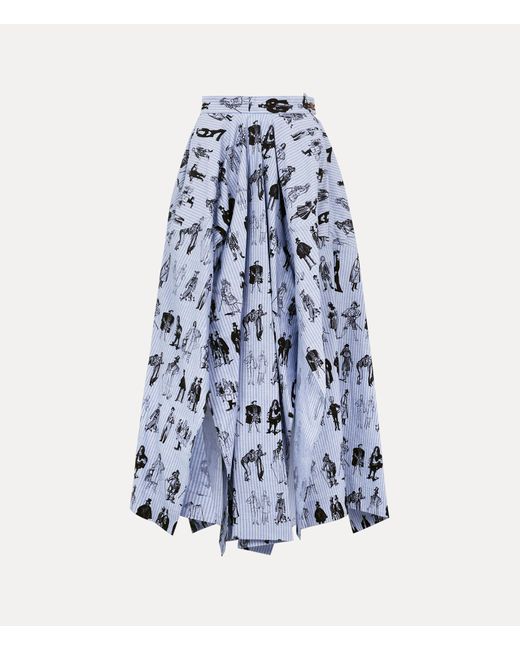 Vivienne Westwood Blue Long Knockout Skirt