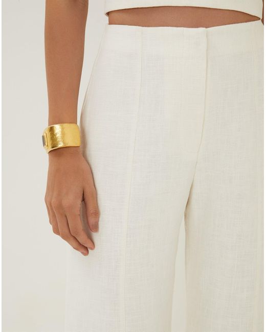 ViX White Alain Split Front Pants