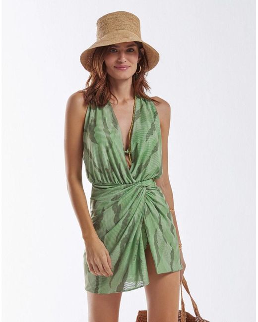 ViX Synthetic Karina Mini Cover Up in Green Lyst