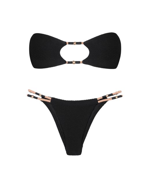 ViX Black Ribbed Layla Bottom