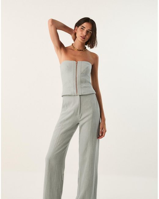 ViX Gray Bruna Strapless Top