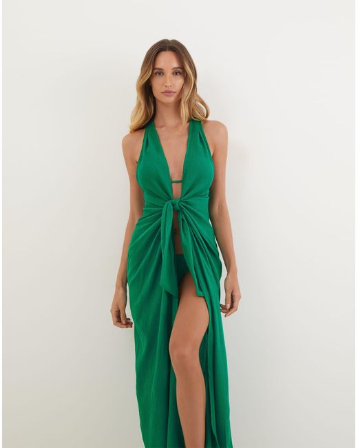 ViX Green Mita Long Cover Up