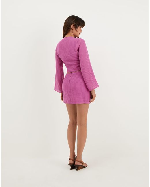 ViX Pink Lucie Long Sleeve Blouse
