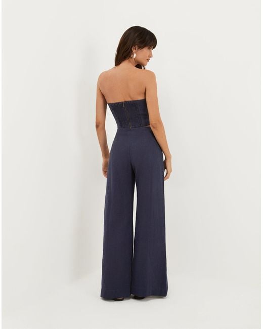 ViX Blue Alain Split Front Pants