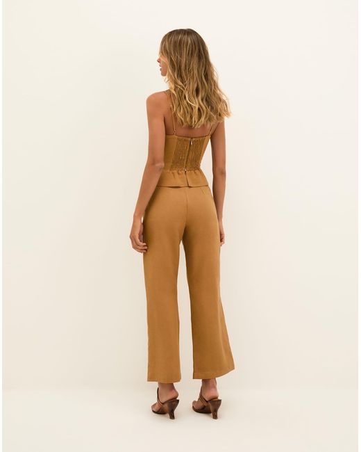 ViX Natural Prya Flared Ankle Pants