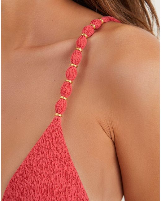 ViX Red Firenze Beads Parallel Tri Top