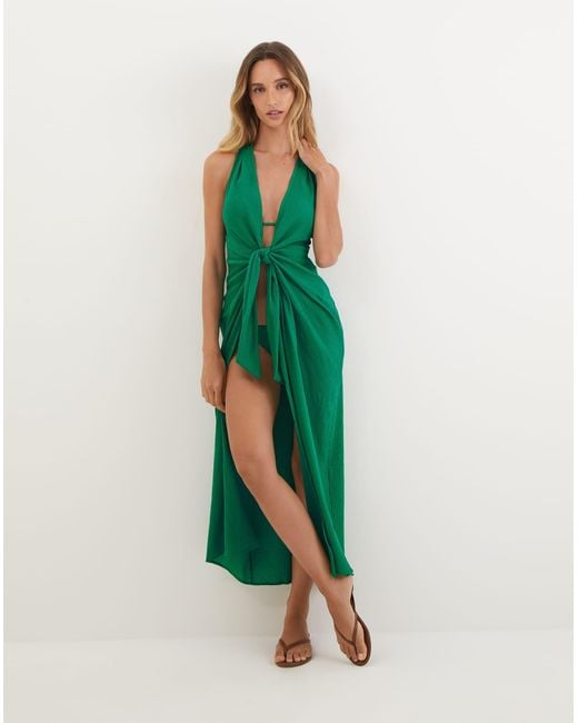 ViX Green Mita Long Cover Up