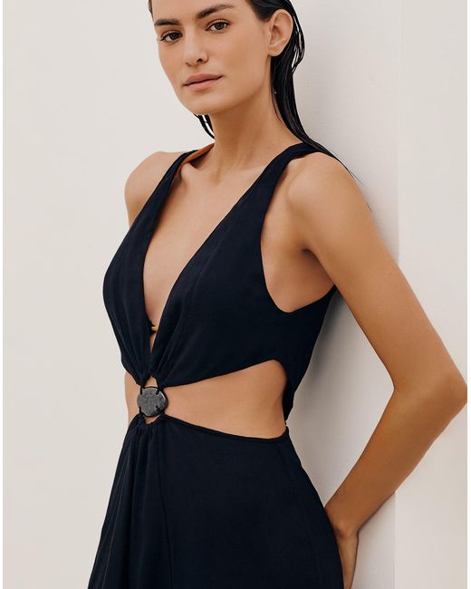 ViX Blue Rita Detail Short Cover Up (final Sale)