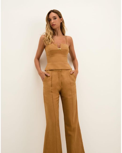 ViX Natural Prya Flared Ankle Pants