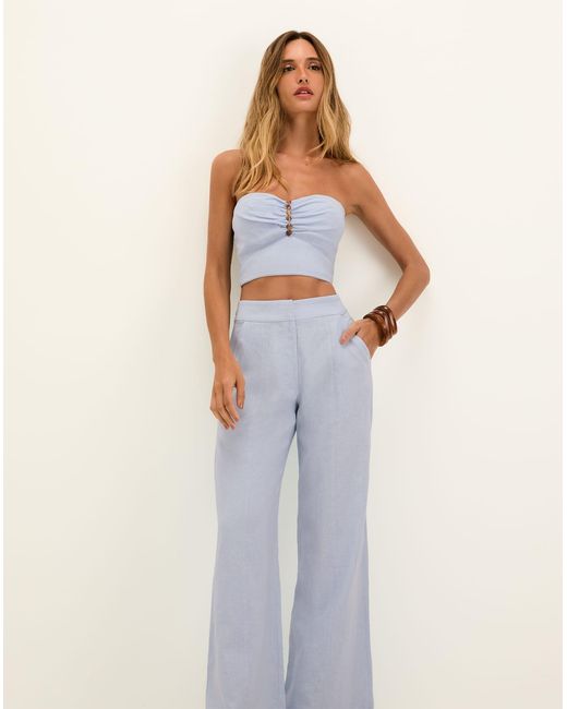 ViX Blue Sylvi Cropped Top (exchange Only)