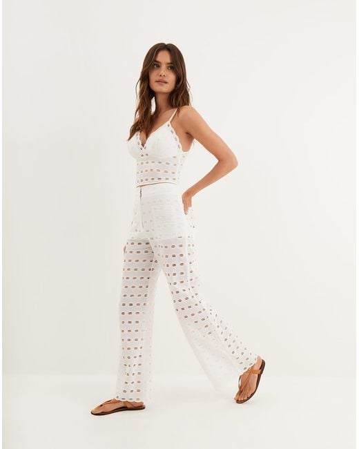 ViX White Eyelet Raya Pants