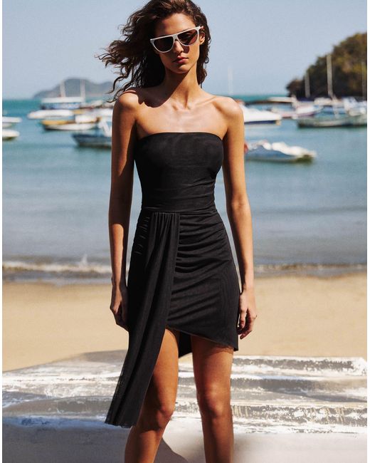 party in the back mini dress Fellaire Low Back Mini Dress Black