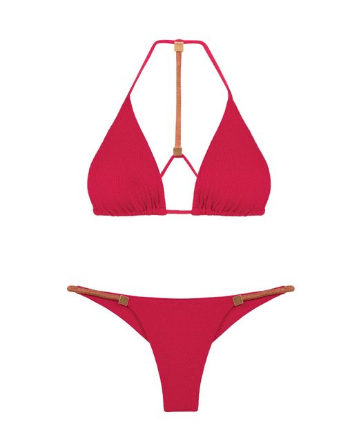 ViX Red Firenze Aika T Back Tri Top
