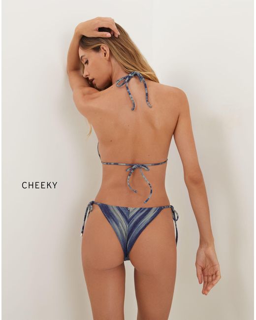 ViX Blue Lurex Tri Top