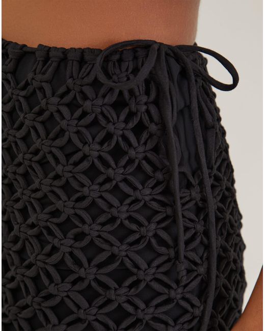ViX Black Gio Macrame Mini Skirt