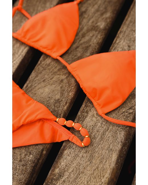 ViX Orange Beads Parallel Tri Top