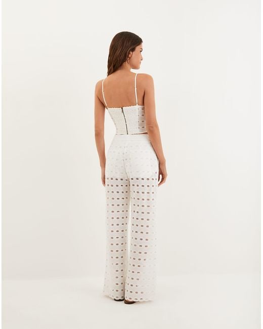 ViX White Eyelet Raya Pants
