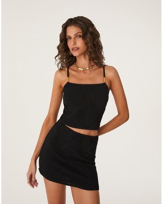 ViX Black Knit Eiman Mini Skirt