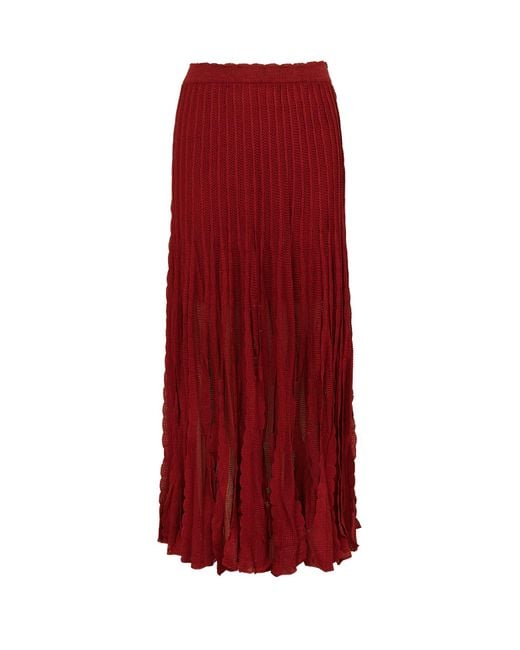 ViX Red Knit Celina Long Skirt