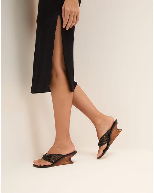 ViX Black Braided Dahila Mule