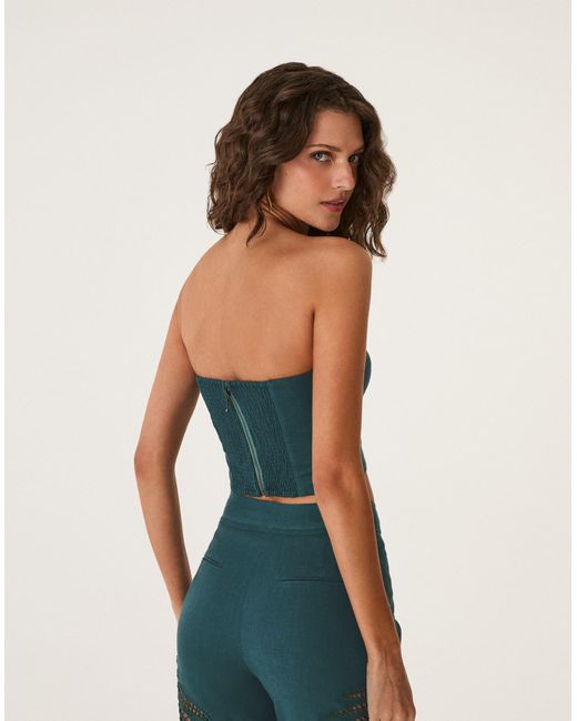 ViX Blue Danna Strapless Top