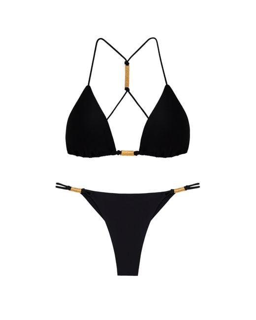 ViX Black Matte Stacy T Back Tri Top