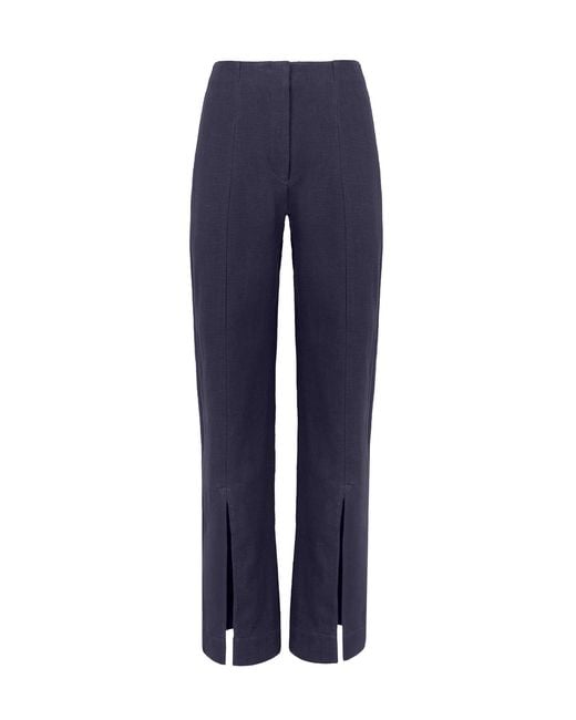 ViX Blue Alain Split Front Pants