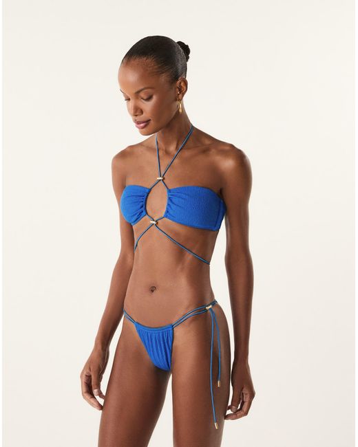ViX Blue Firenze Pixie Tanga Bottom