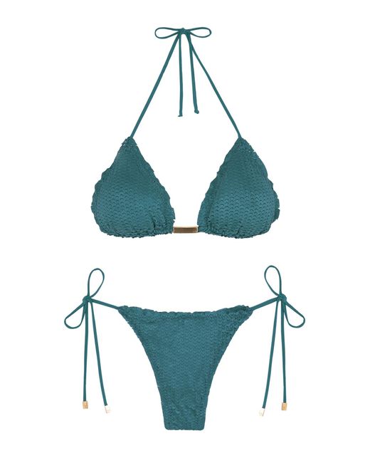 ViX Blue Scales Ripple Bottom