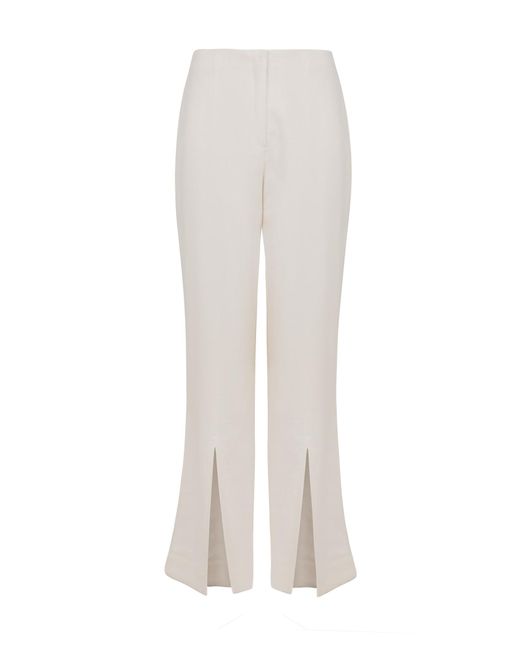 ViX White Alain Split Front Pants