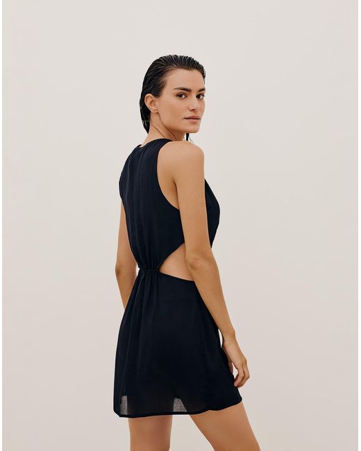 ViX Blue Rita Detail Short Cover Up (final Sale)