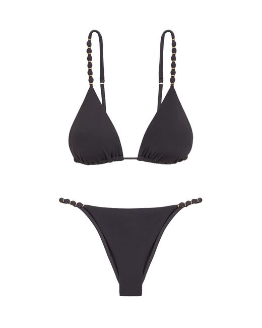 ViX Black Beads Parallel Tri Top