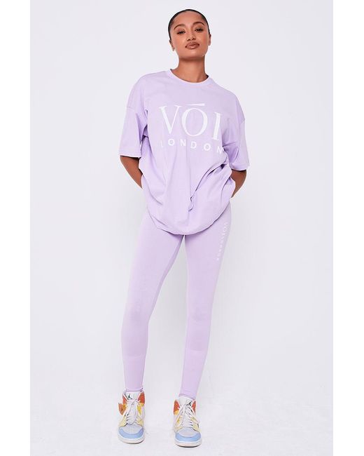Voi London Colindale Co-ord Tee And Legging in Pink | Lyst